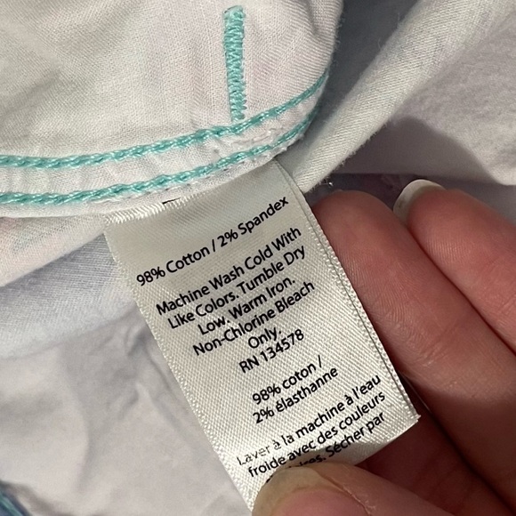 Vineyard Vines Blue Pink Pineapple Print Shorts Size 10 Preppy Boho Resortwear - Picture 6 of 6